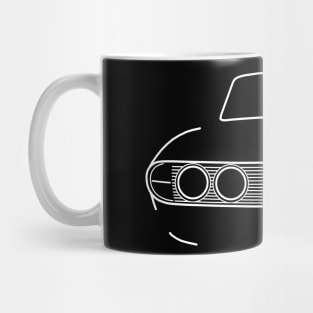 Triumph 2000 early Mk2 1970s classic car white outline graphic Mug